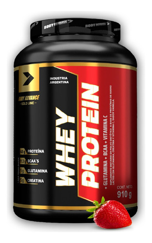 Whey Protein 910 Gr Frutilla Body Advance