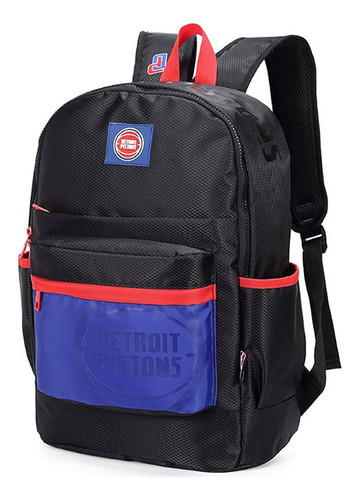 Mochila Deportiva Nba Detroit Pistons Oficial Compartimiento