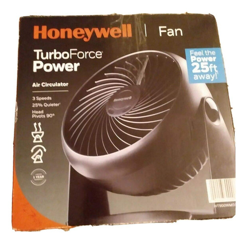 Ventilador Portátil De Mesa Turboforce Ht-900, Potente Y Com