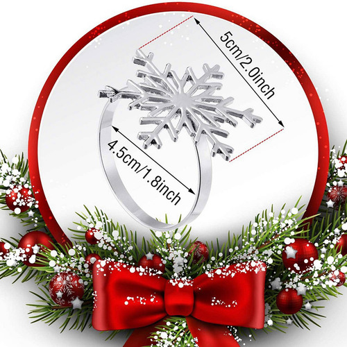 Servilletas Navideñas Con Forma De Copo De Nieve, 12 Piezas
