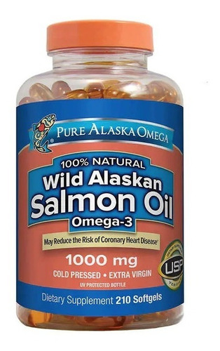 Aceite De Salmón Salvaje De Alaska Omega 3 1000 Mg