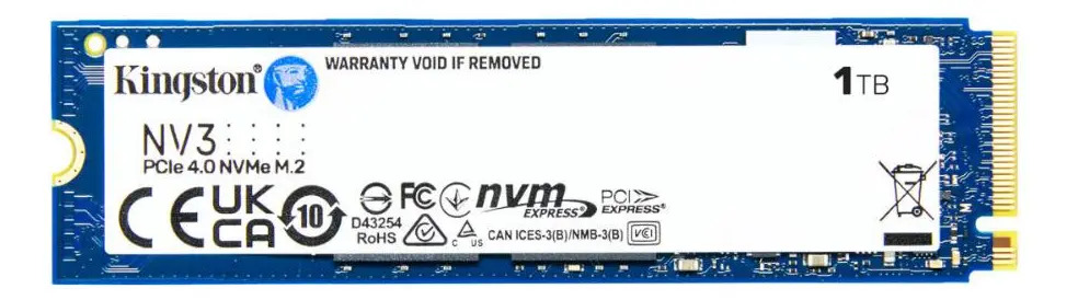 SSD M.2 Kingston Nv3 Nvme de 1 TB, 6000/4000 MB/s