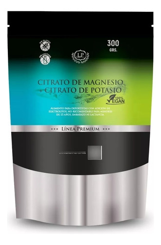 Mix Citrato De Magnesio + Citrato De Potasio En Polvo 300g. 