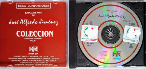 Serie Compositores Cd José Alfredo Jiménez Vol.5 Orfeón 2002 (Usado)