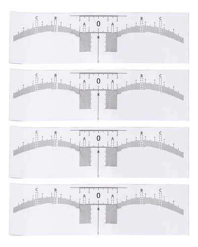 Eyebrow Ruler, Paquete De 100 Plantillas Desechables Para Ce