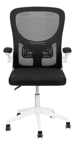 Kit 6 Cadeiras Escritório Rodizio Office Bytes Cor Preto Material do estofamento Polipropileno