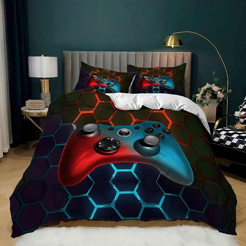 ~? Ailonen Gamer Bedding Sets Para Niños, Juego De Fundas Nó