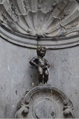 Cuadro 30x45cm Manneken Pis Estatua Belgica Turismo Mundo M2