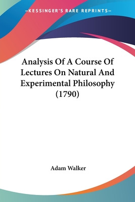 Libro Analysis Of A Course Of Lectures On Natural And Exp...