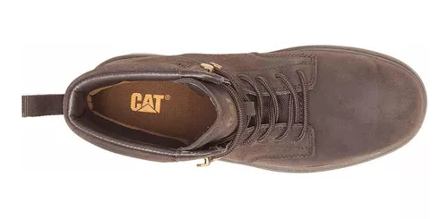 Caterpillar Bota de trabalho masculina Outbase macia, Couro marrom