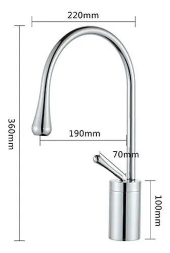 Grifo para lavaplatos monomando Bruno Acabamentos Imperial