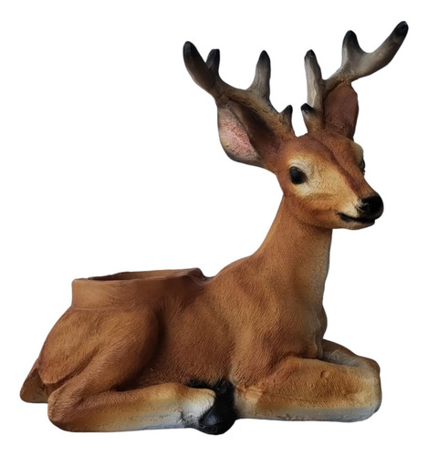 Venado Macetero, Ciervo Pequeña Figura De Resina, Venados Café