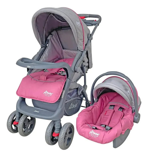 Carriola Para Bebe Reversible Portabebe D'bebé Aventura Rosa Rosa Gris