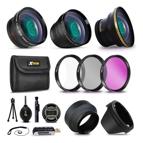 Lente Fisheye 58 Mm Kit Accesorio Para Canon Eo Rebel T5i Xt