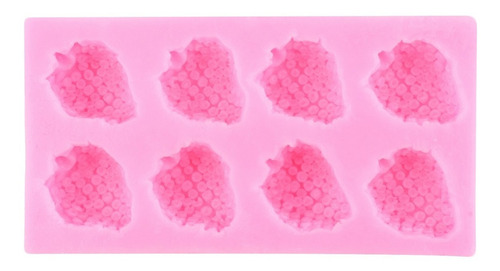 4pcs Molde De Silicona Fruta Fresa Fondant Chocolate Resina