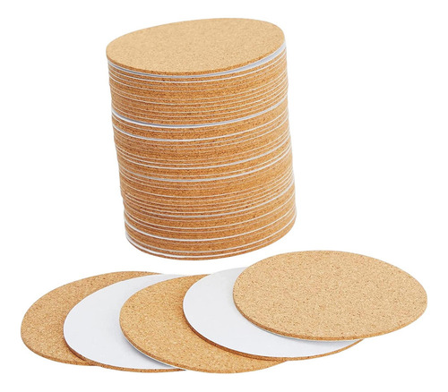 L 50 Piezas De Baldosas De Corcho Redondas
