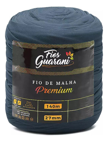 Fio De Malha Premium Guarani 140mts 200g Crochê Tricô Cor 22- Chumbo