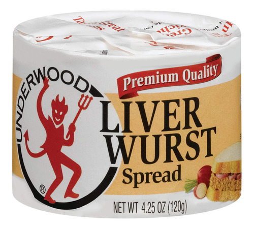 Underwood Liver Wurst Spread, 4.25 Oz (paquete De 24)