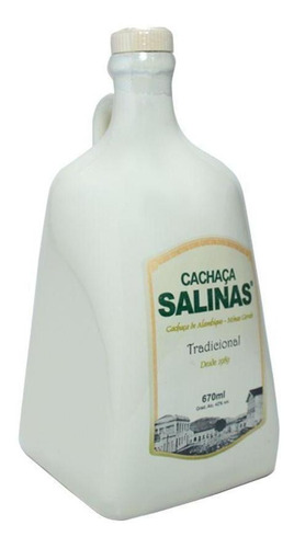 Cachaça Salinas Tradicional Cerâmica 670ml