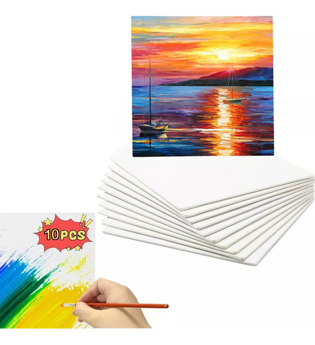 10pcs Lienzo Artístico Para Pintar Acrílico Óleo 24*30cm