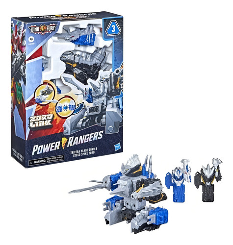 Power Rangers: Zord Tricera Blade Blue Y Zord Stego Spike