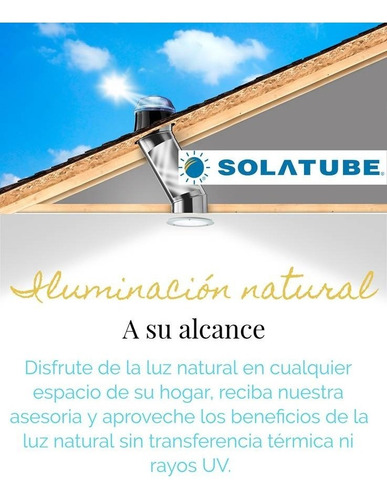 Iluminación Natural Tunel Solar Solatube 35cm Diám Claraboya