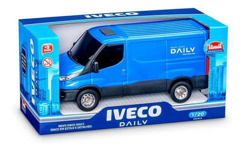 Brinquedo Van Miniatura Iveco Daily Abre A Porta Traseira 