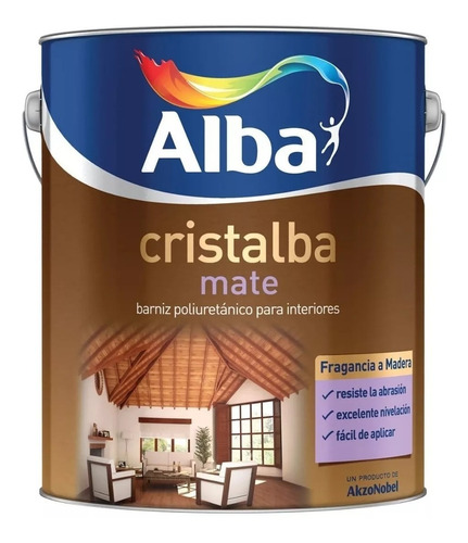 Barniz Sintético Mate Poliuretánico Cristalba 1 L Color Incoloro