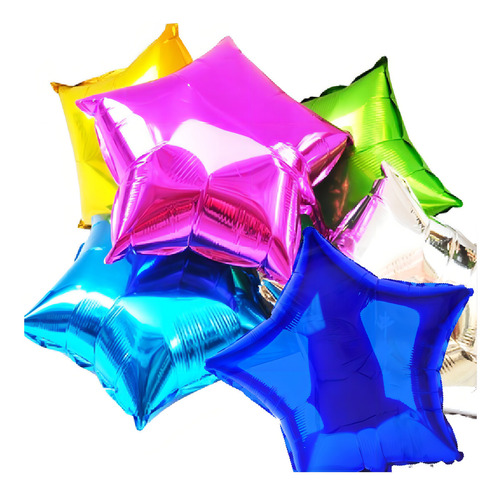 14 Globos Americanos Metalicos De Estrella Estrellas 55 Cm