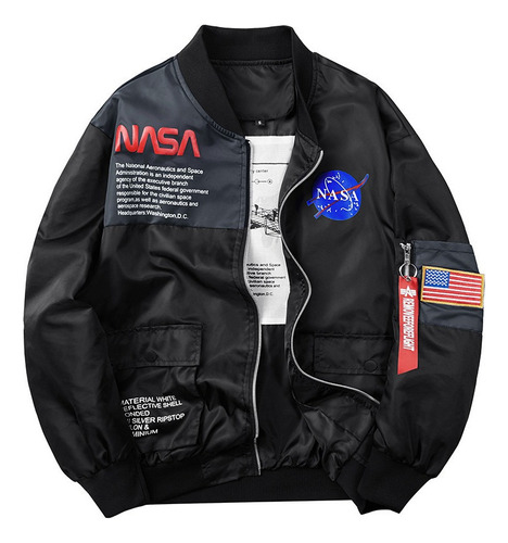 Hombre Chaqueta De Aviador De La Nasa De Marca Compartida