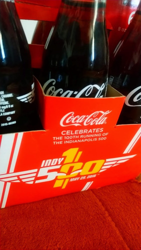 Botellas Coca Cola 6 Edicion Indy 500 Selladas 2016 Usa (Usado)