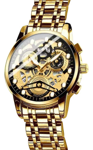 Reloj Automático No Mecánico Skeleton Watch Qu Para Hombre