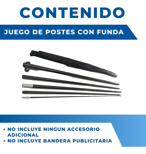1 Asta De Bandera 5.5m Aluminio + Fibra De Vidrio