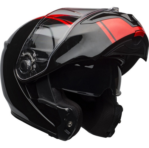 Capacete Bell Srt Modular Ribbon Black Red Cor Vermelho Tamanho do capacete 58