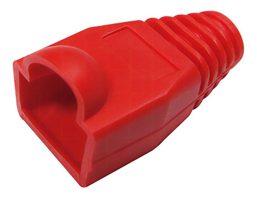 Capa Boot Para Plug Modular Rj45 Seclan Vermelha - 100 Peças