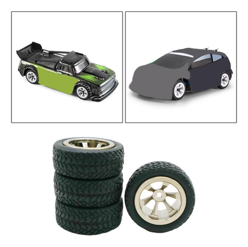 Pack De 2 Con 4x Crawler&wheel Tires 1.18 Para Wltoys 1:28