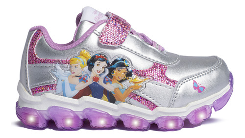 Zapatillas Footy Princesas Con Luces Kids Niños Moda Platead