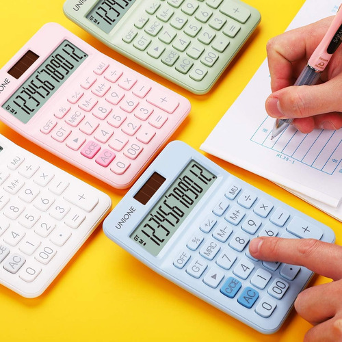 Calculadora De Escritorio Unione Lcd Azul