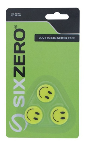 Imagen 1 de 2 de Antivibrador Raqueta Sixzero Smile Face Sonrisa Goma Pack X3