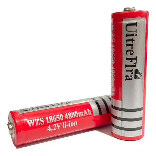 2x Bateria Recarregavel 18650 4800mah 4.2v T6 Lanterna