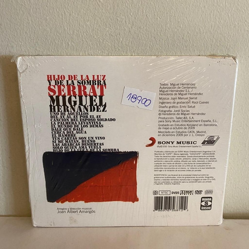 Serrat Hijo De La Luz Y De La Sombra (miguel Hernández) Cd