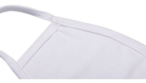 Cubrebocas Doble Capa Blanco Para Sublimación (10 Pz)