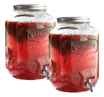 Comprar 2 Pack Mason Jar Dispensador Bebidas 8 Lt Vitrolero Agua