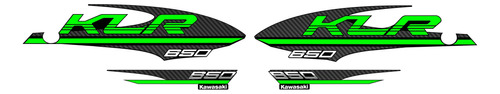 Etiquetas Klr Kawasaki 2017 Fibra De Carbono Designpro