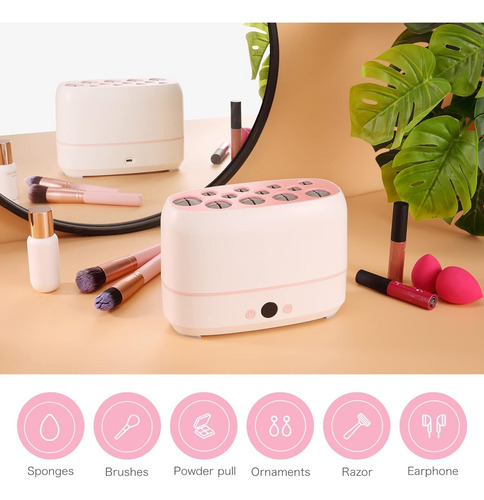 Secador Eléctrico De Herramientas De Maquillaje Y Cepillo