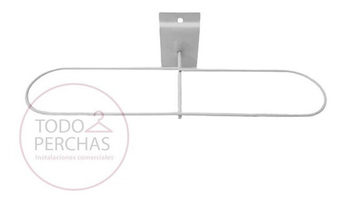 10 Porta Calzado Exhibidor Para Panel Ranurado Metal Blanco