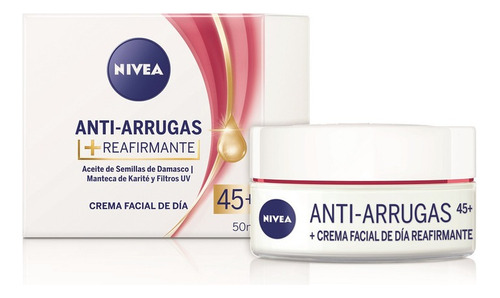 Crema Facial Antiarrugas 45+ Reafirmante Nivea 50ml + 25 Spf