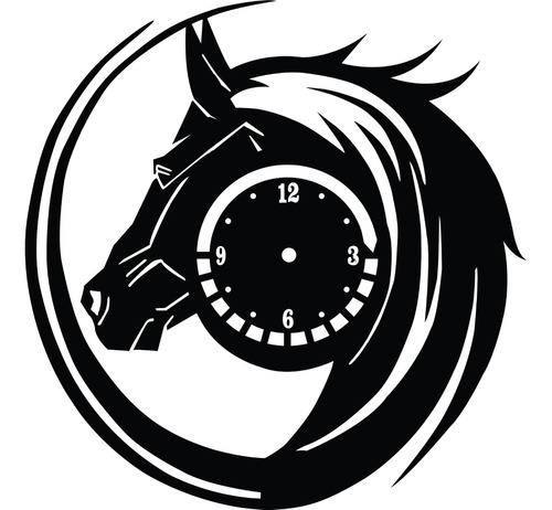 Reloj De Caballo En Madera