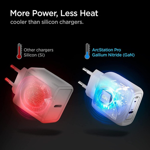 Imagem 2 de 6 de Carregador Spigen Powerarc 45w Gan + Cabo Usb-c