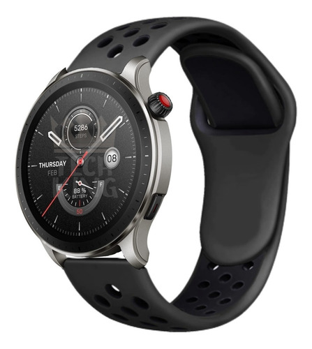 Pulseira Silicone Com Furinhos Esportiva Para Amazfit Gtr 4